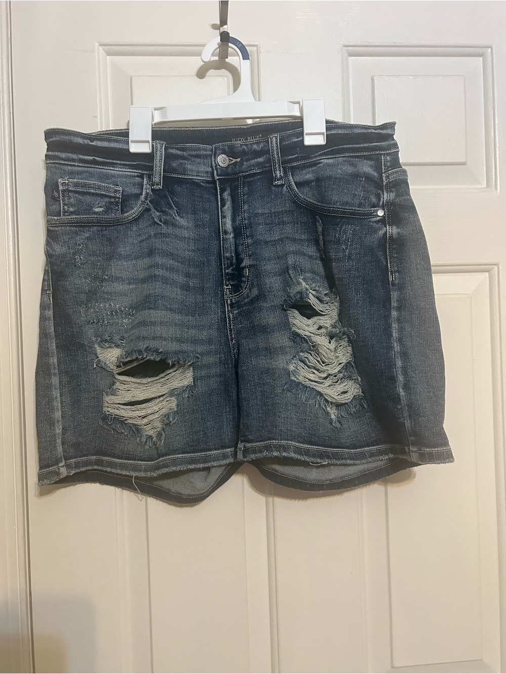 Judy blue ripped denim jean shorts plus size 1x